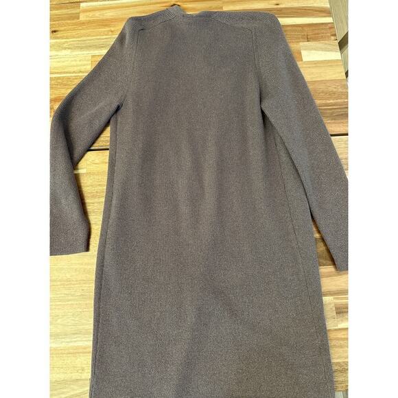 Ann Taylor Petite Cardigan Long Style Brown with Metallic Sparkle Size Small - Picture 6 of 6